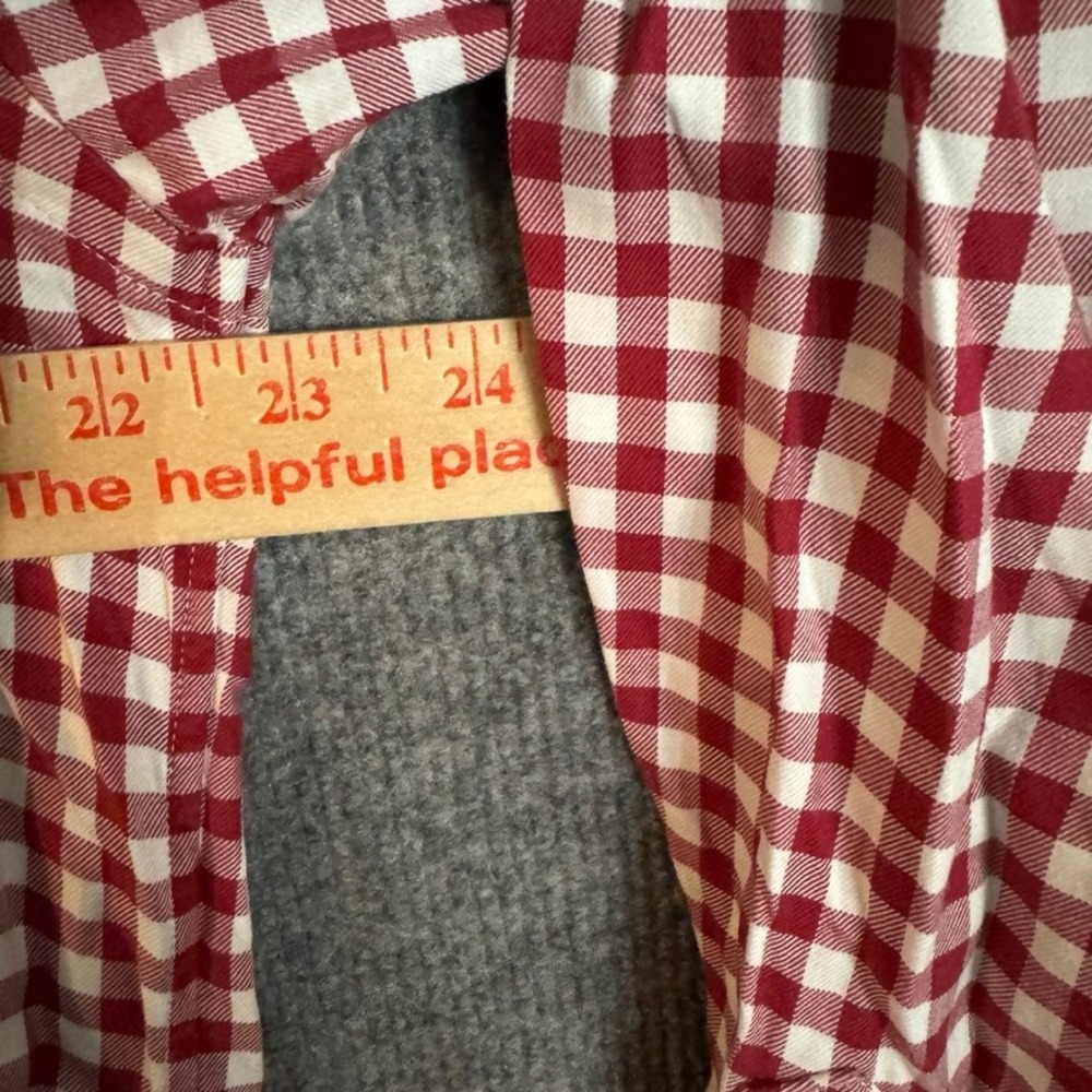 Vineyard Vines Tucker Shirt Mens Medium Red White Gingham Button Down Cotton - Picture 5 of 6
